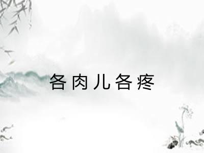 各肉儿各疼