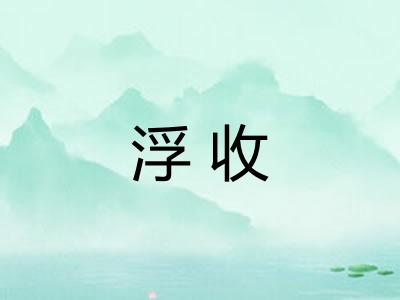 浮收