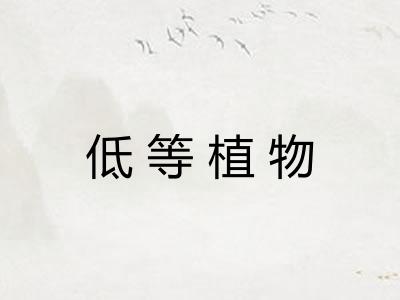 低等植物