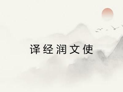 译经润文使