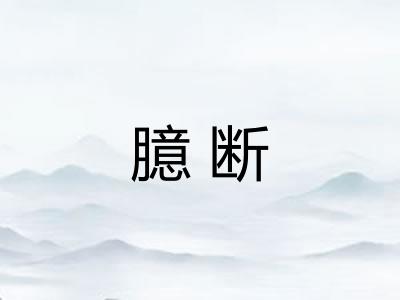 臆断