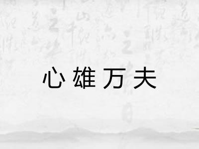 心雄万夫