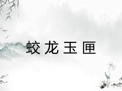 蛟龙玉匣