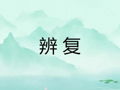 辨复
