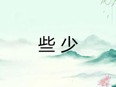 些少