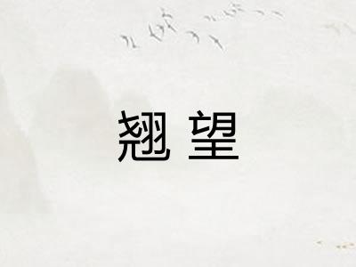 翘望