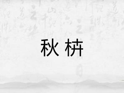 秋枿