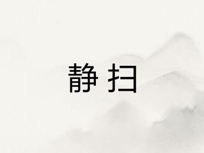 静扫