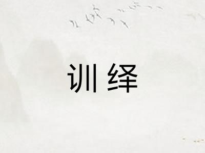 训绎