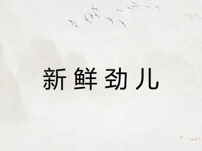 新鲜劲儿